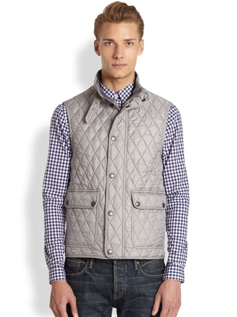 burberry long quilted vest|burberry men's bathing suit.